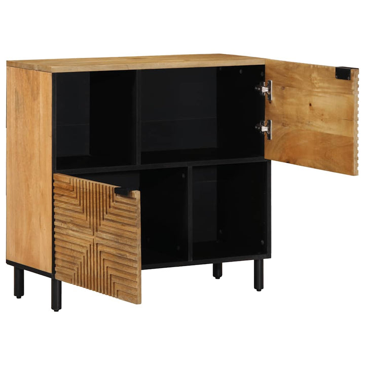 Sideboard 80X33X75 Cm Massivholz Mango