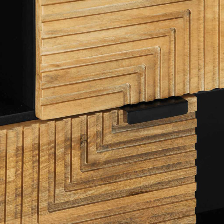 Sideboard 80X33X75 Cm Massivholz Mango