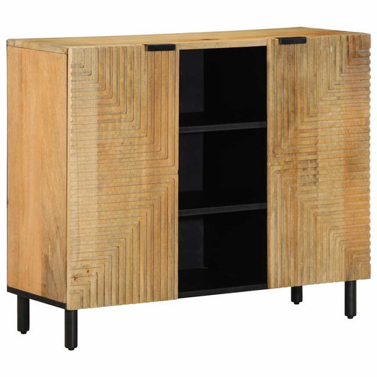 Sideboard 90X33X75 Cm Massivholz Mango