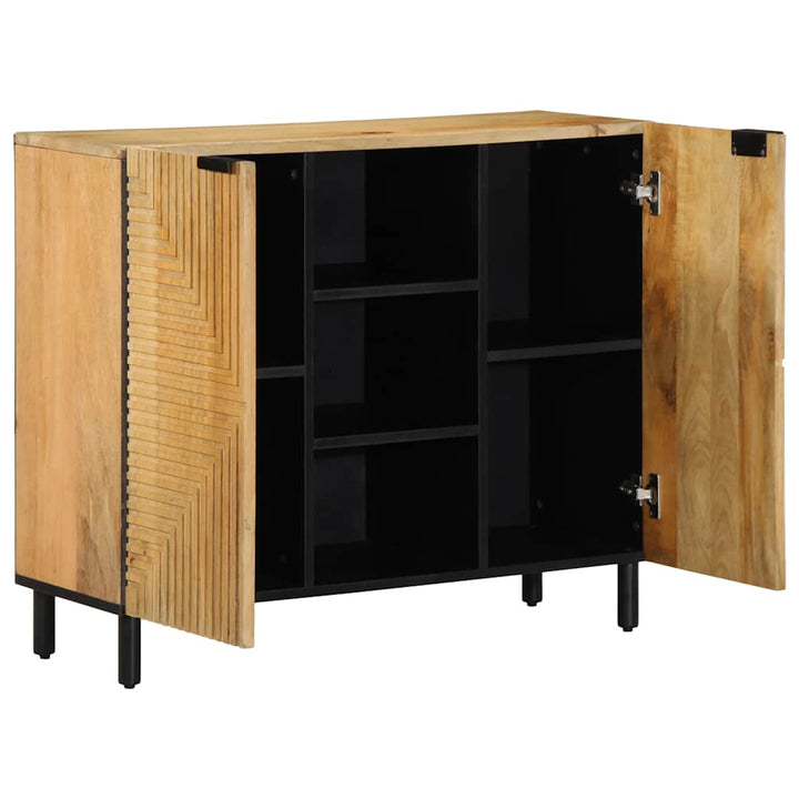 Sideboard 90X33X75 Cm Massivholz Mango