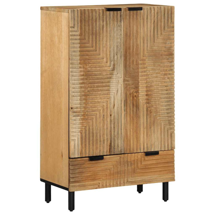 Highboard 60X33X100 Cm Massivholz Mango