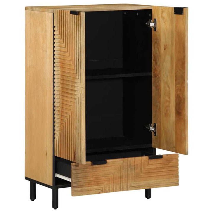 Highboard 60X33X100 Cm Massivholz Mango