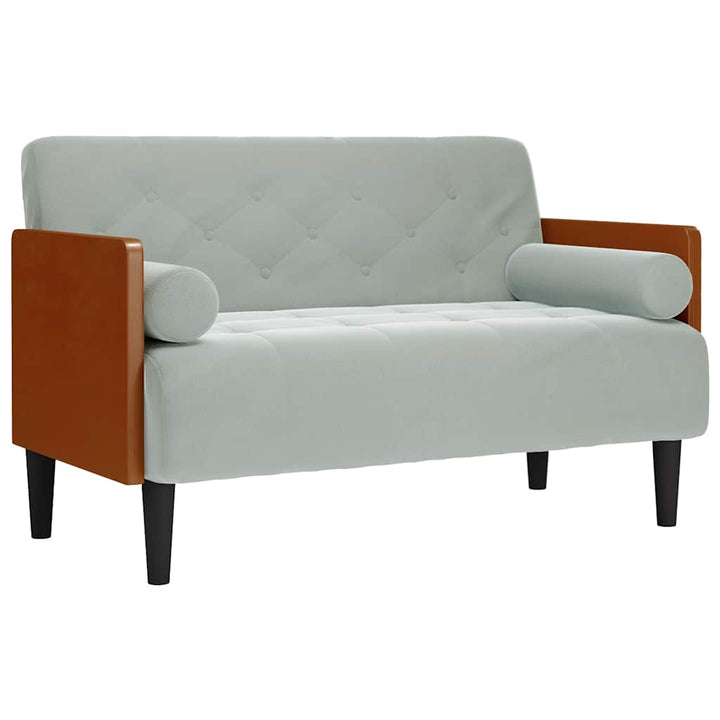 Zweisitzer-Sofa Mit Nackenrollen 110 Cm Samt