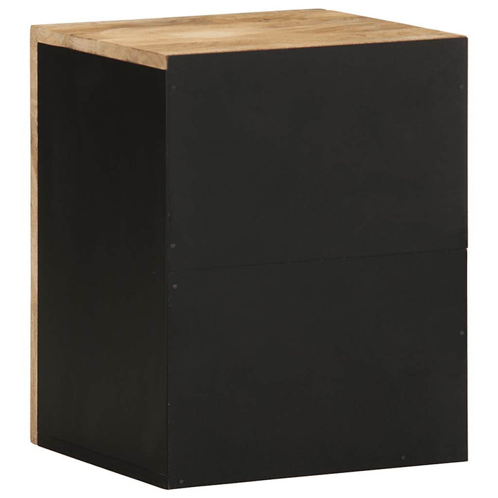 Bad-Hängeschrank Schwarz 38X33,5X48 Cm Massivholz Mango