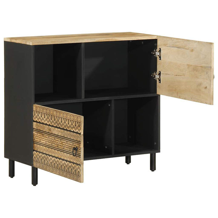 Sideboard 80X33,5X75 Cm Raues Mangoholz