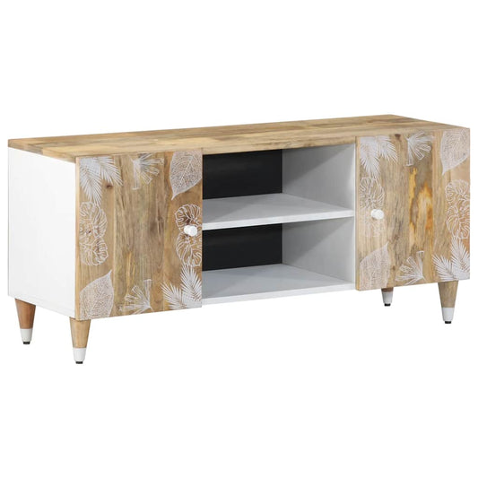 Tv-Schrank 105X33,5X46 Cm Massivholz Mango