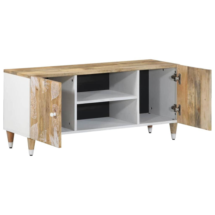 Tv-Schrank 105X33,5X46 Cm Massivholz Mango