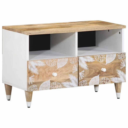 Tv-Schrank 70X33,5X46 Cm Massivholz Mango