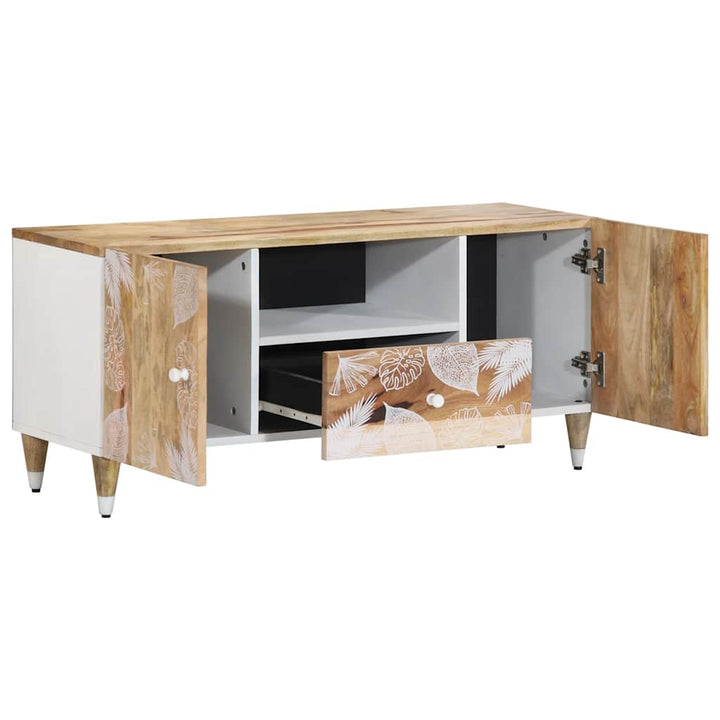 Tv-Schrank 105X33,5X46 Cm Massivholz Mango