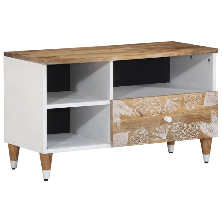 Tv-Schrank 80X33,5X46 Cm Massivholz Mango