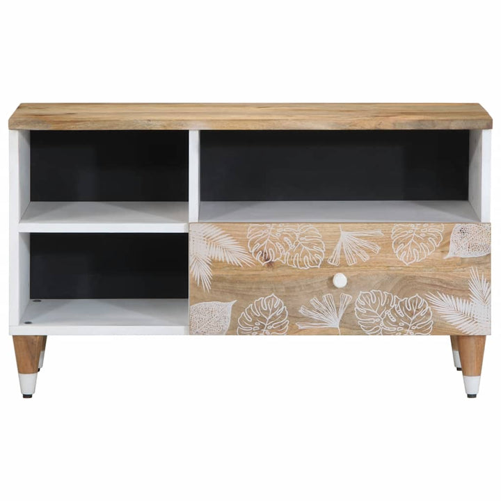 Tv-Schrank 80X33,5X46 Cm Massivholz Mango