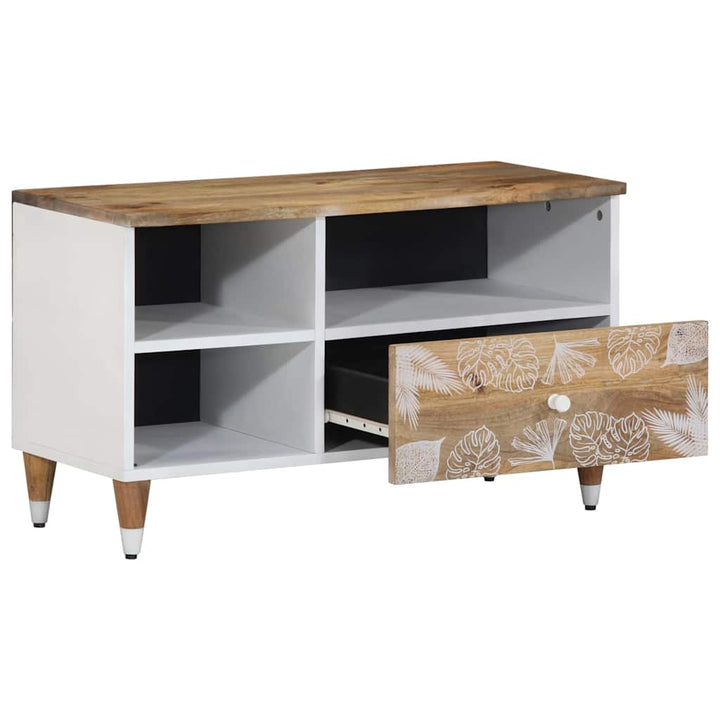 Tv-Schrank 80X33,5X46 Cm Massivholz Mango