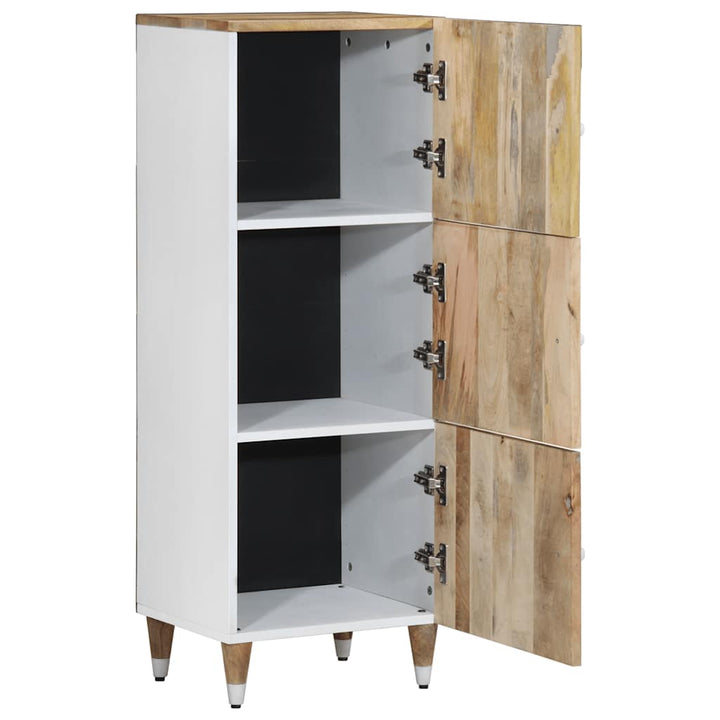 Highboard 40X33,5X110 Cm Massivholz Mango Natur