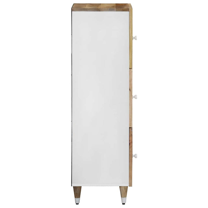 Highboard 40X33,5X110 Cm Massivholz Mango Natur