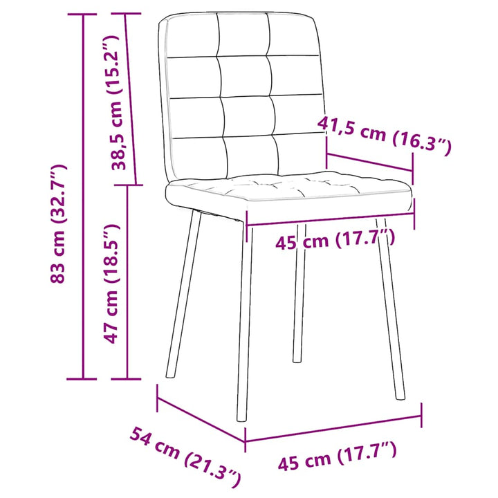 Esszimmerstühle 4 Stk. Samt