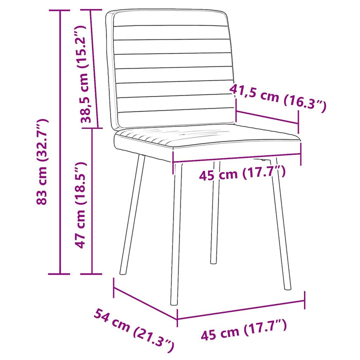 Esszimmerstühle 4 Stk. Samt