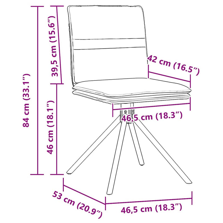 Esszimmerstühle 4 Stk. Kunstleder In Wildleder-Optik