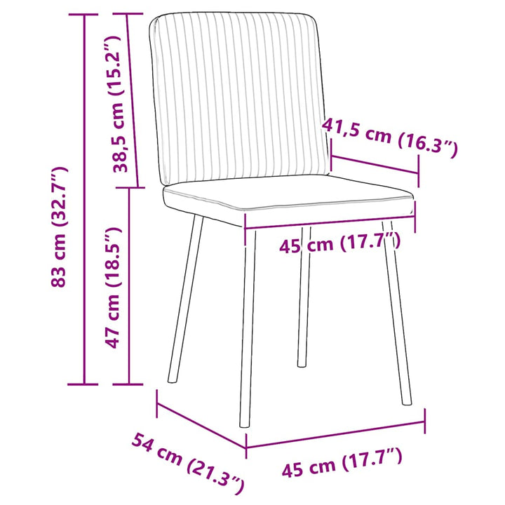 Esszimmerstühle 2 Stk. Samt