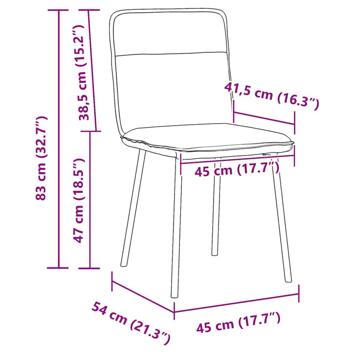 Esszimmerstühle 2 Stk. Samt