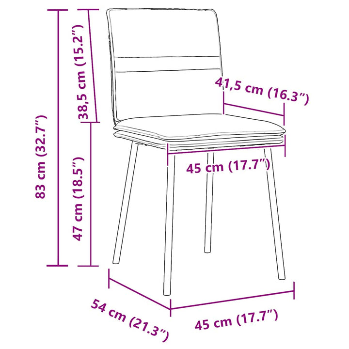 Esszimmerstühle 2 Stk. Samt