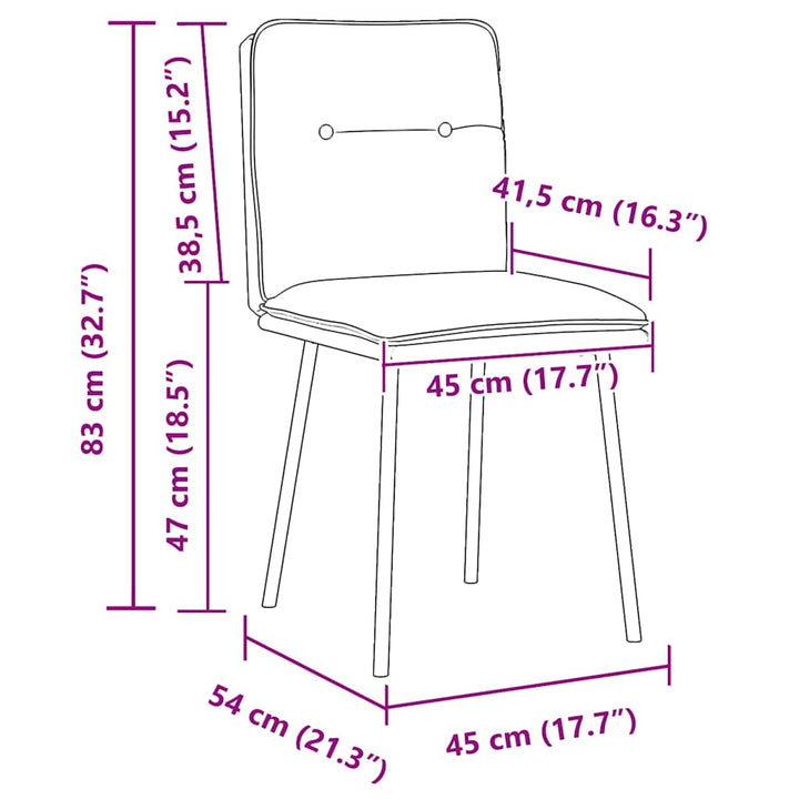 Esszimmerstühle 2 Stk. Samt