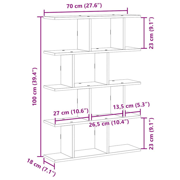 Würfelregal 12 Fächer Holzwerkstoff