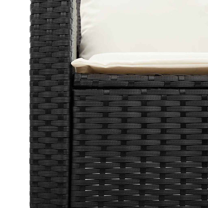 Gartensofa 2-Sitzer Mit Kissen & Tisch Poly Rattan