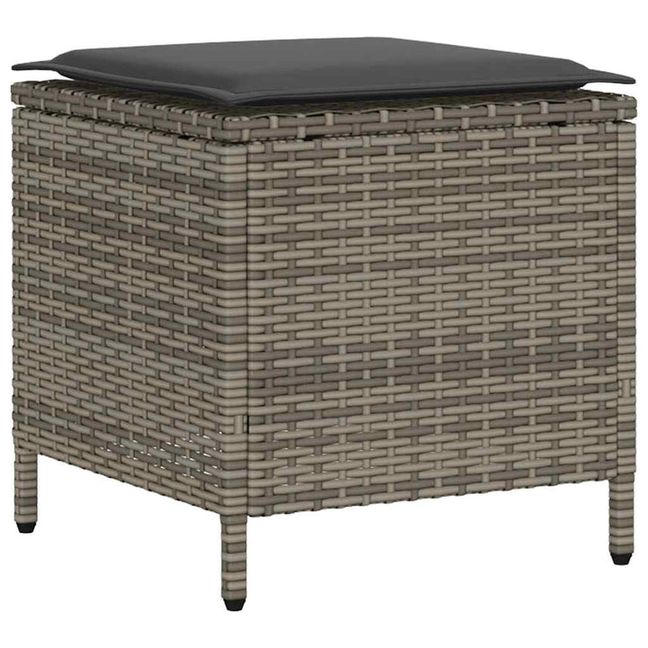 4-Tlg. Garten-Sofagarnitur Mit Kissen Poly Rattan