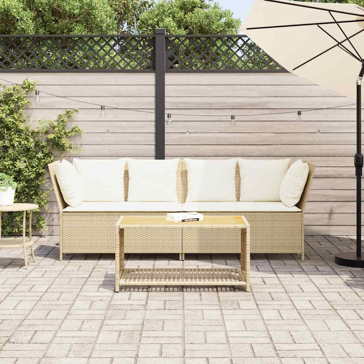 Gartensofa Mit Kissen Poly Rattan