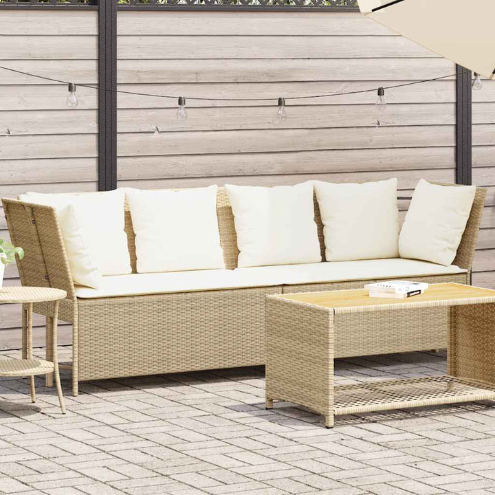 Gartensofa Mit Kissen Poly Rattan