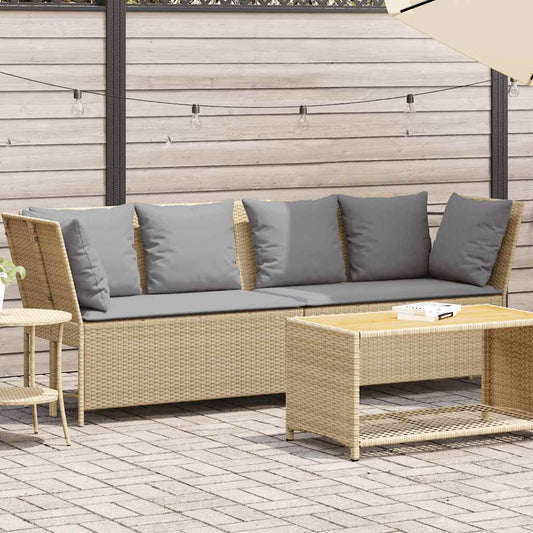 Gartensofa Mit Kissen Poly Rattan