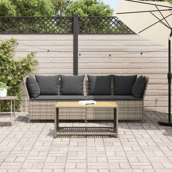 Gartensofa Mit Kissen Poly Rattan