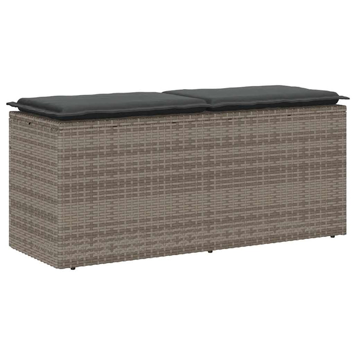 Gartenbank Mit Kissen Beige 110X40X44 Cm Poly Rattan