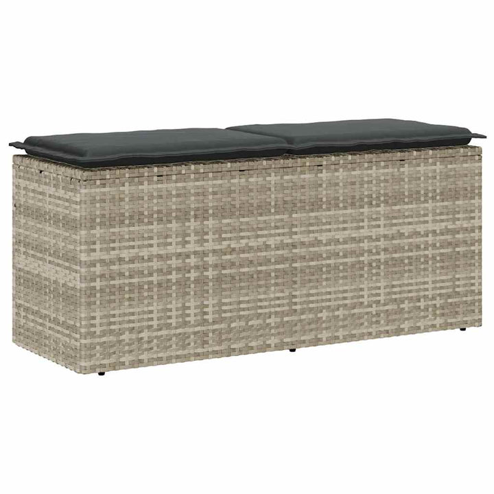 Gartenbank Mit Kissen Beige 110X40X44 Cm Poly Rattan