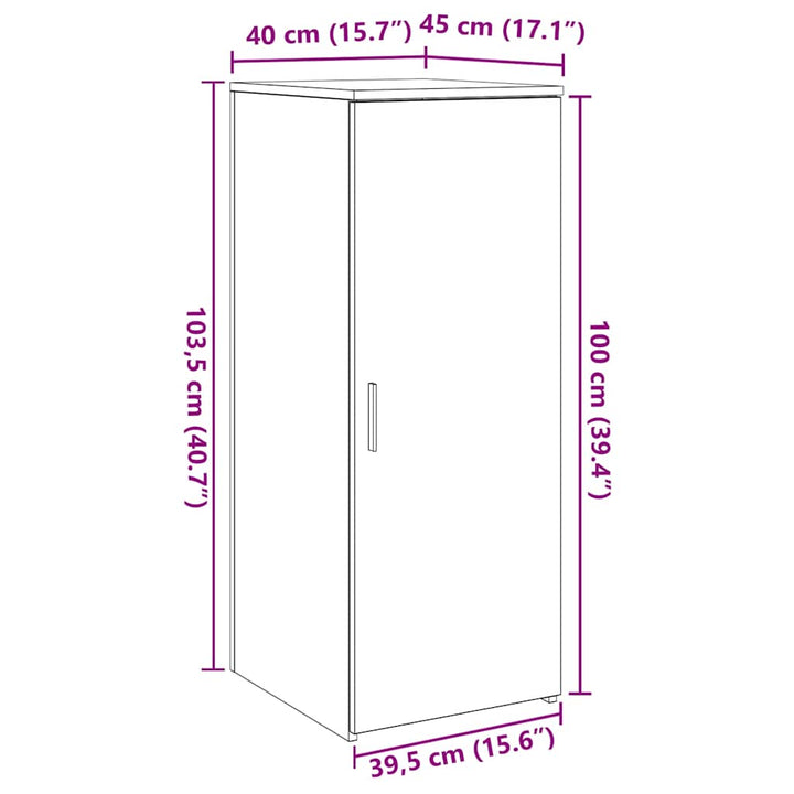 Lagerschrank 40X45X103,5 Cm Holzwerkstoff