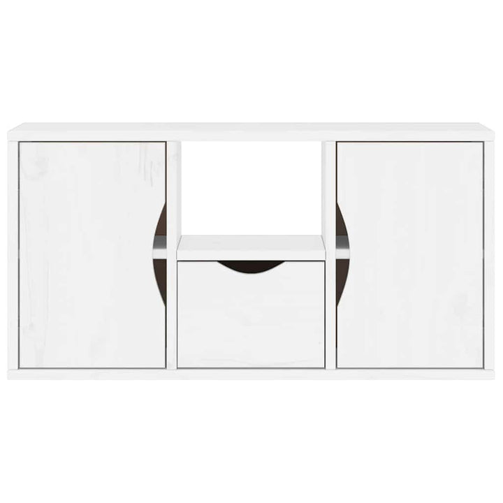 Tv-Schrank Mit Schublade 79X24X40 Cm Massivholz Kiefer