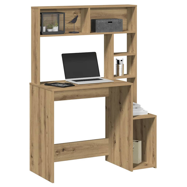 Schreibtisch Mit Regal 100X45X140 Cm Holzwerkstoff