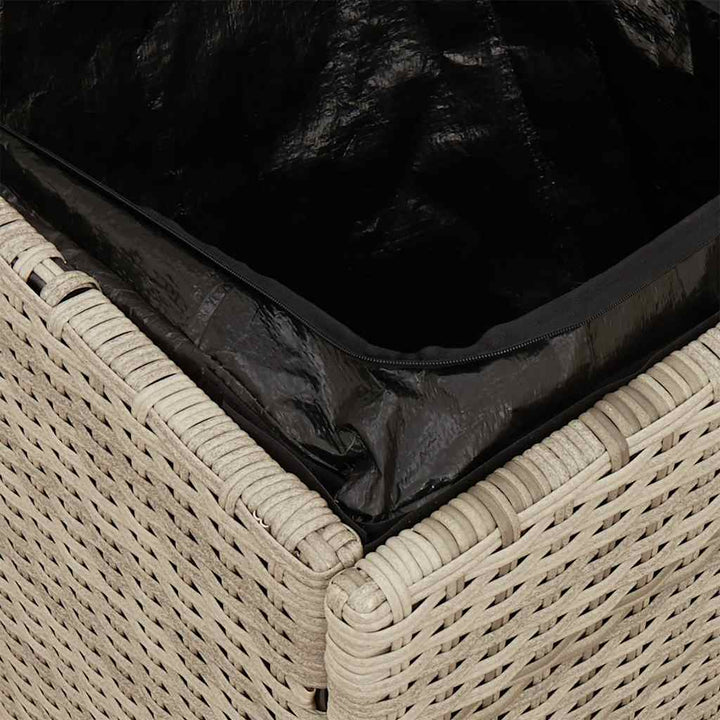 Gartenhocker Mit Kissen 2 Stk. 40X40X43 Cm Poly Rattan