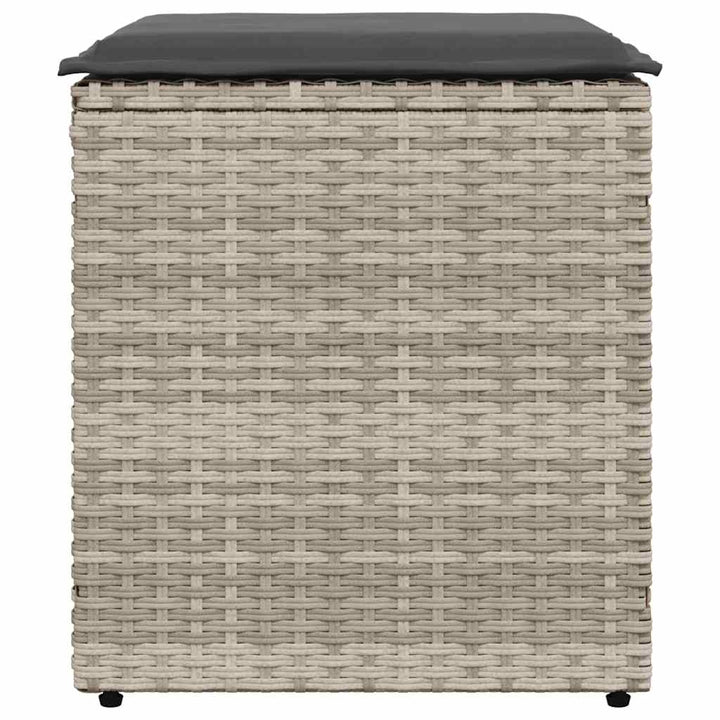 Gartenhocker Mit Kissen 2 Stk. 40X40X43 Cm Poly Rattan