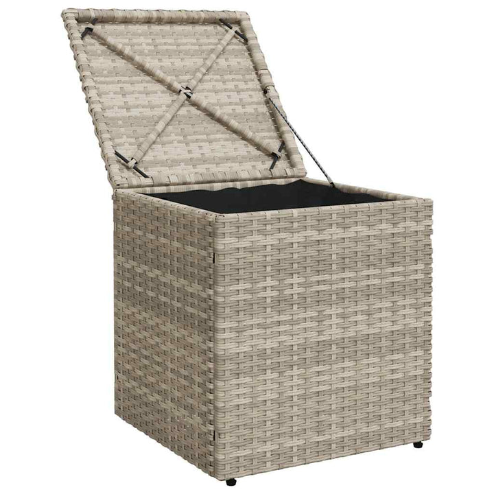 Gartenhocker Mit Kissen 2 Stk. 40X40X43 Cm Poly Rattan