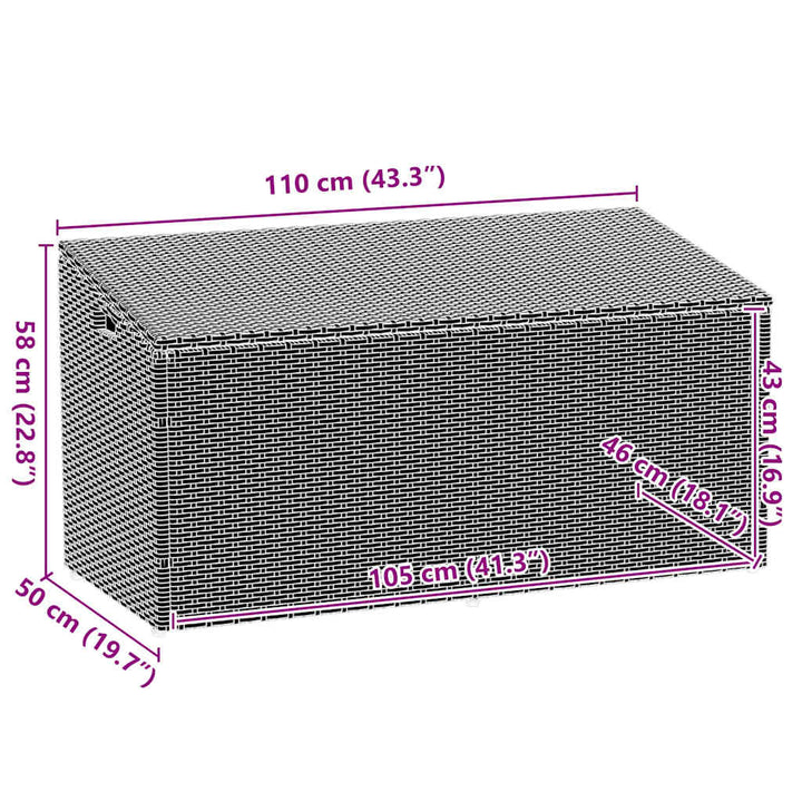 Garten-Auflagenbox Poly Rattan