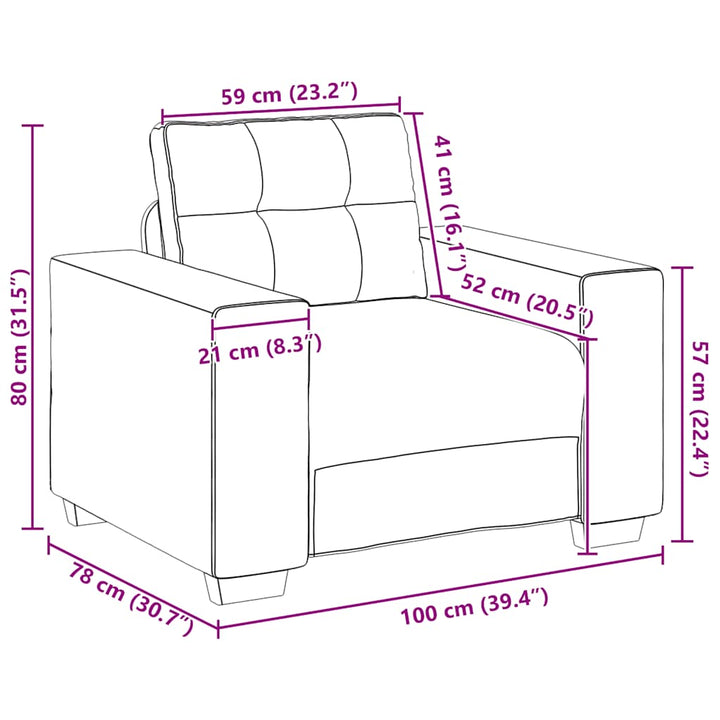 Sessel Dunkelgrau 59 Cm Stoff