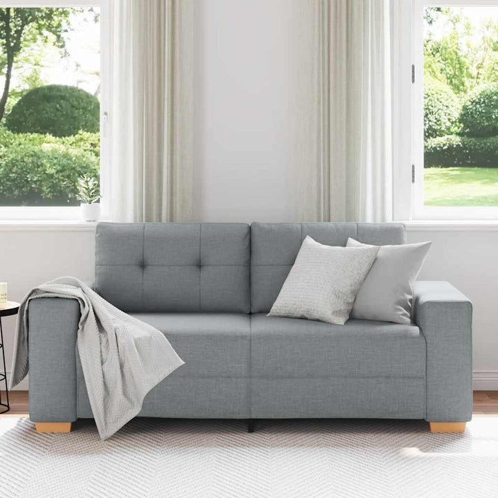 Zweisitzer-Sofa Hellgrau 140 Cm Stoff