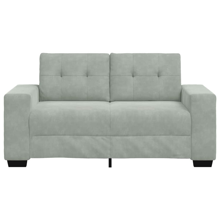 Zweisitzer-Sofa Hellgrau 120 Cm Samt