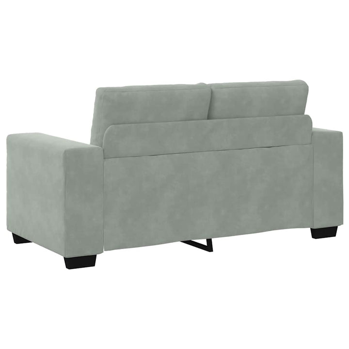 Zweisitzer-Sofa Hellgrau 120 Cm Samt