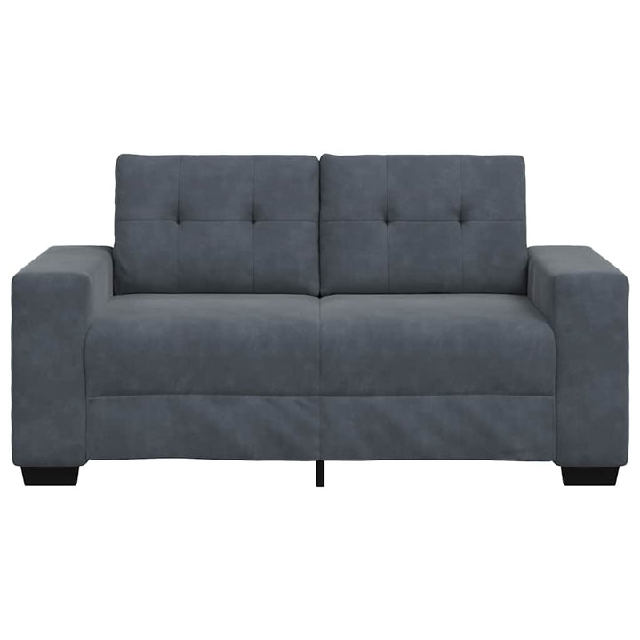 Zweisitzer-Sofa Dunkelgrau 120 Cm Samt