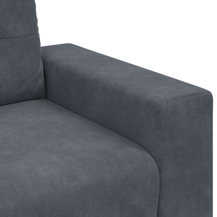 Zweisitzer-Sofa Dunkelgrau 120 Cm Samt