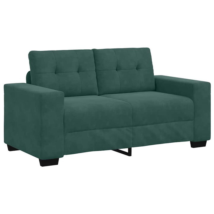 Zweisitzer-Sofa Dunkelgrün 120 Cm Samt