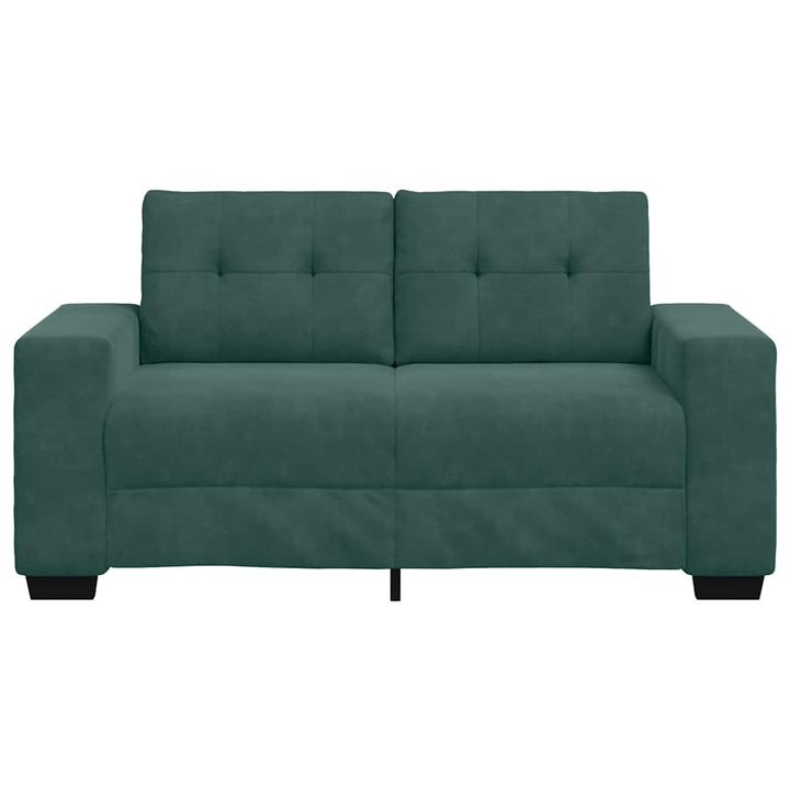 Zweisitzer-Sofa Dunkelgrün 120 Cm Samt