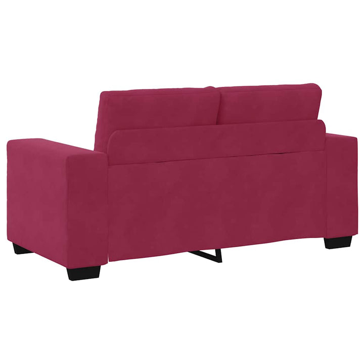 Zweisitzer-Sofa Weinrot 120 Cm Samt